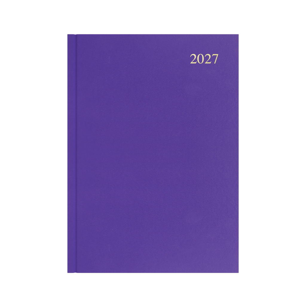 Collins Essential Diary 2027 A4 Day to a Page Purple