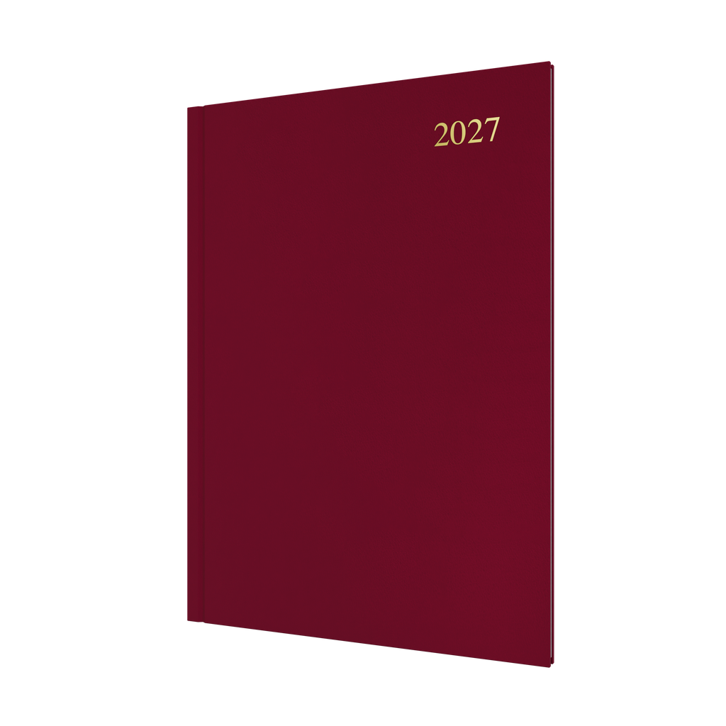 Collins Essential Diary 2027 A4 Week to View Maroon