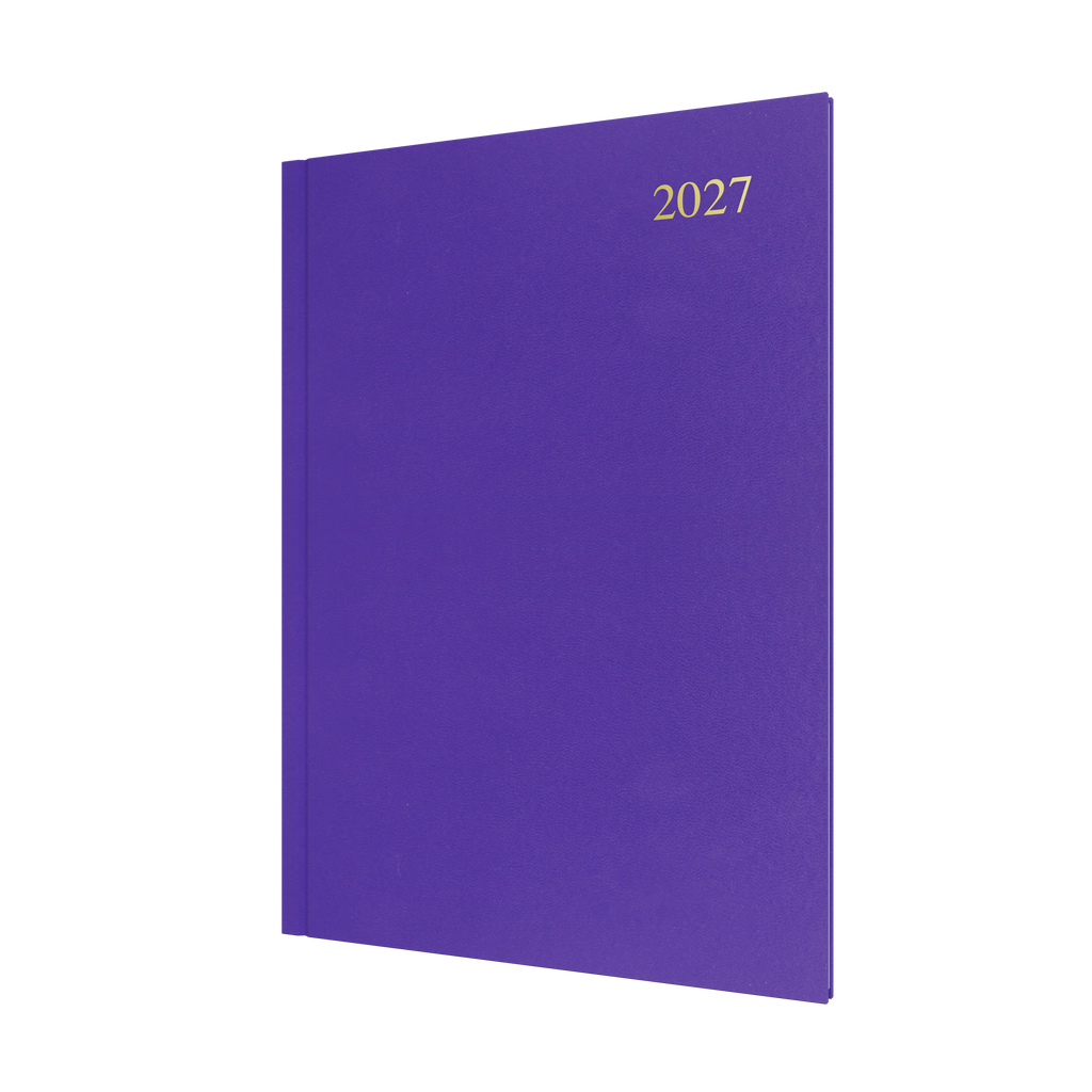 Collins Essential Diary 2027 A4 Week to View Purple