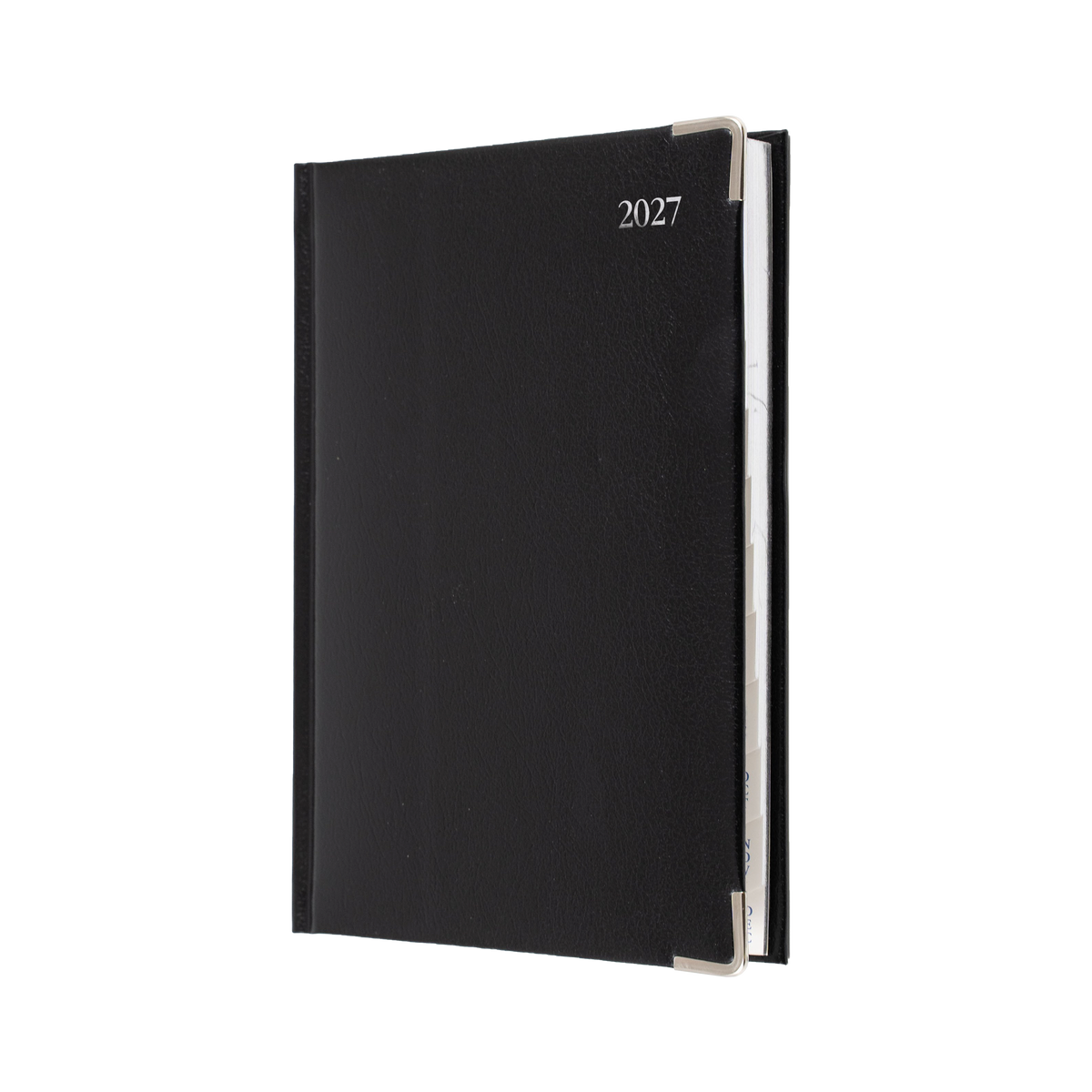 Collins Management 2027 A5 Bonded Leather Day to Page Black