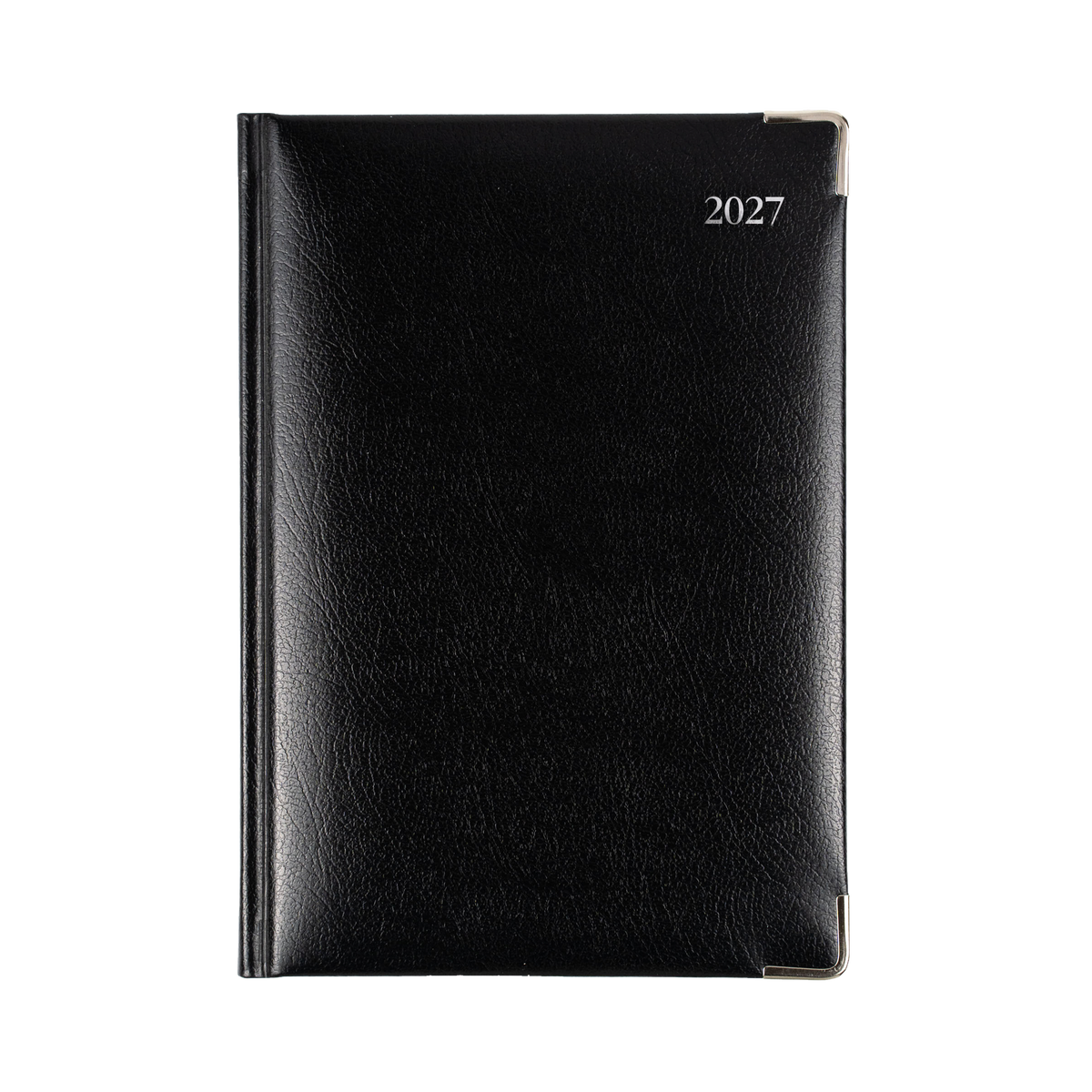 Collins Management 2027 A5 Bonded Leather Day to Page Black