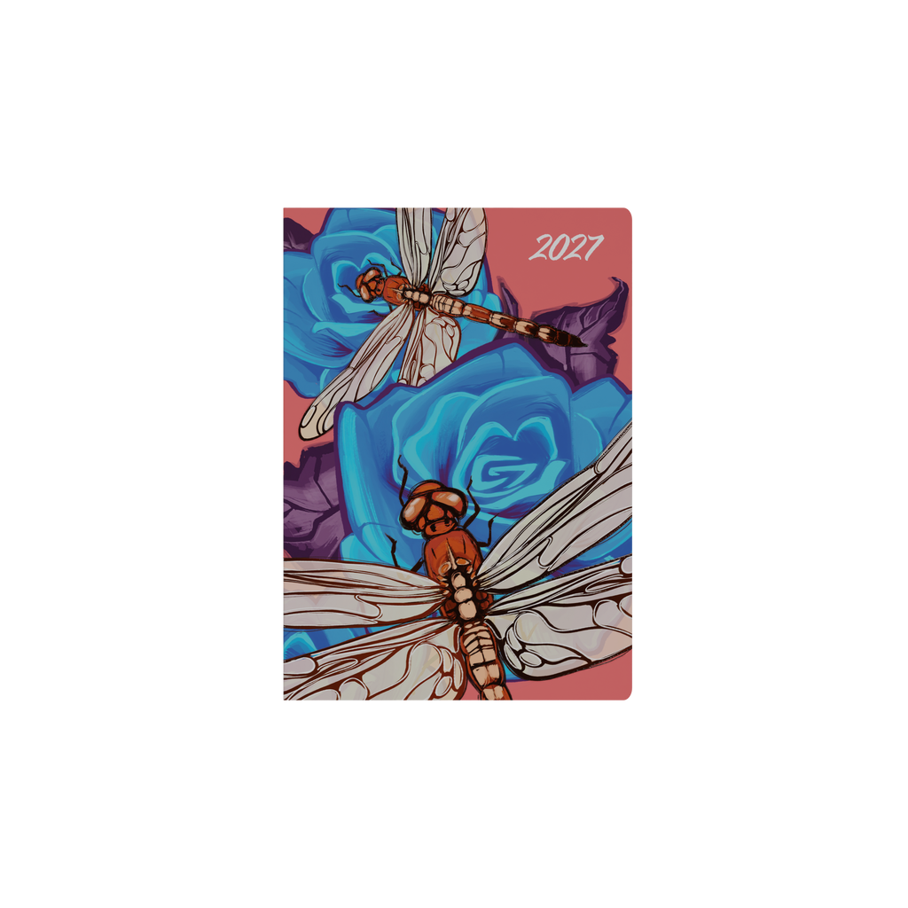 Collins The Roses 2027 A5 Week to View Recycled Diary - Dragonfly