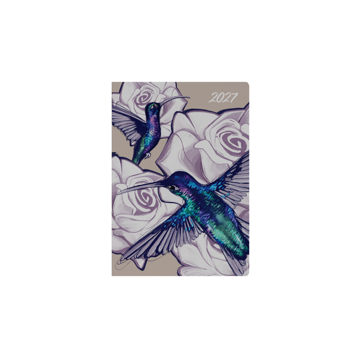 Collins The Roses 2027 A5 Week to View Recycled Diary - Hummingbird