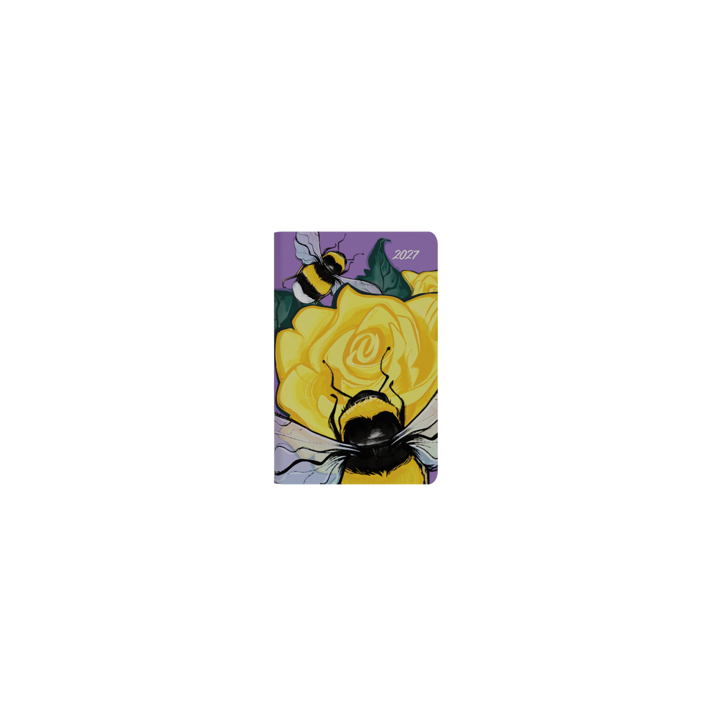 Collins The Roses 2027 Pocket Week to View Recycled Diary - Bee