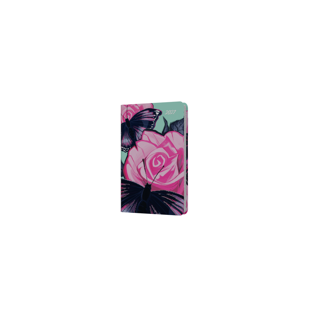 Collins The Roses 2027 Pocket Week to View Recycled Diary - Butterfly
