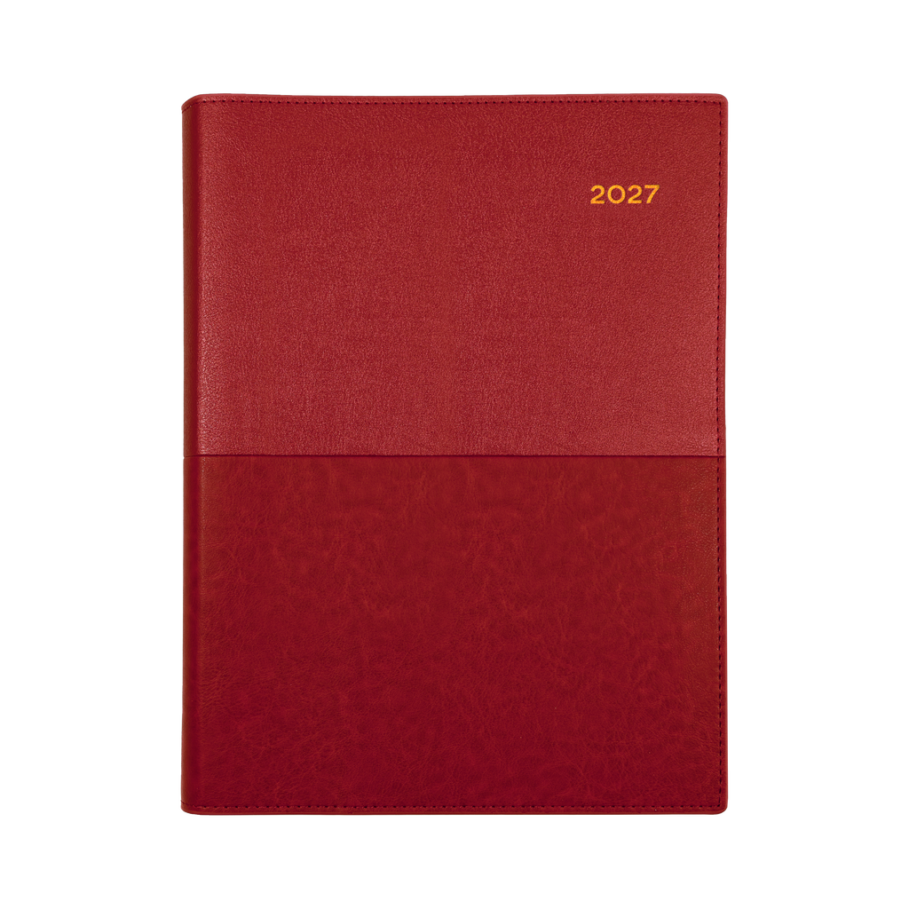 Collins Vanessa Diary 2027 A4 Day to Page Red