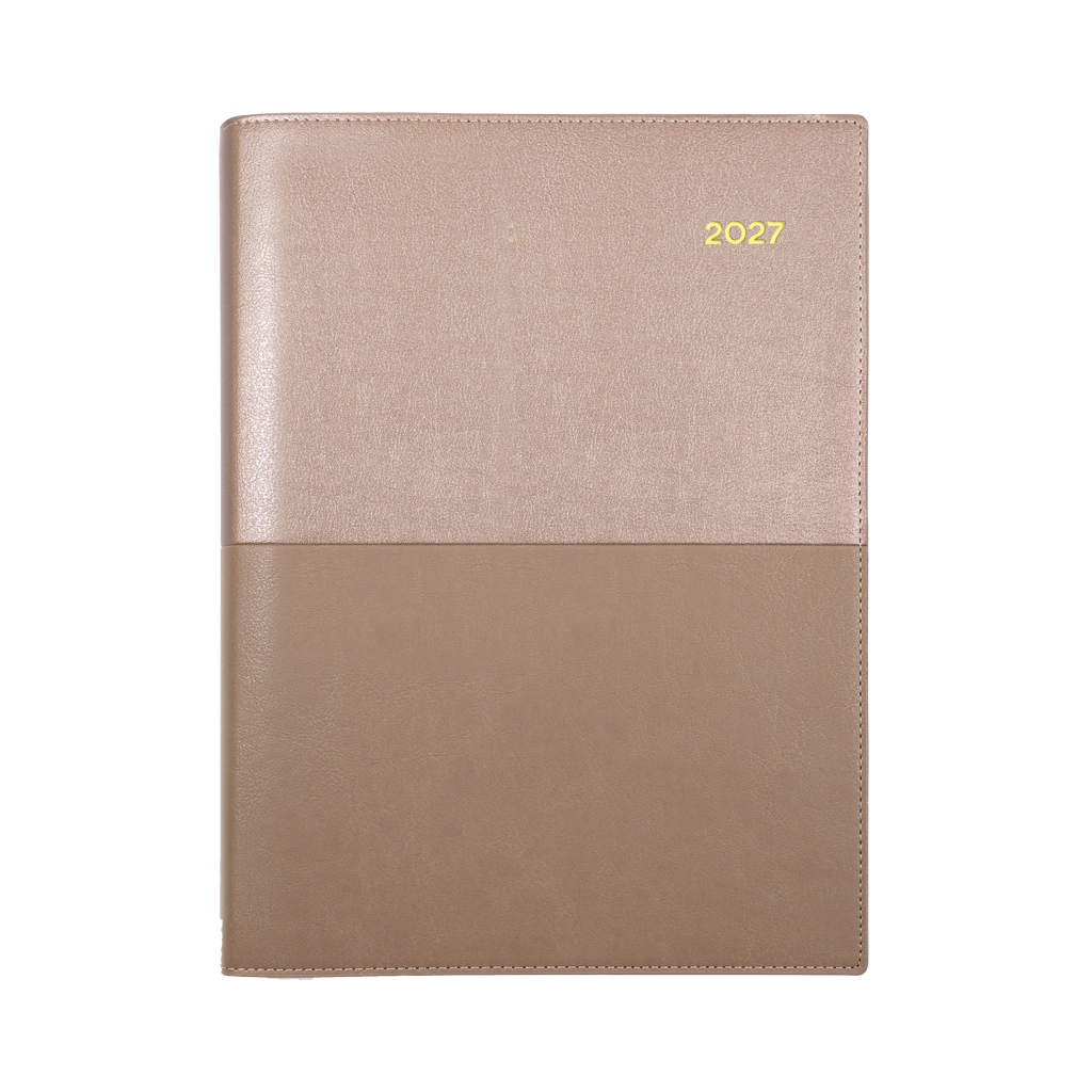 Collins Vanessa Diary 2027 A4 Day to Page Rose Gold