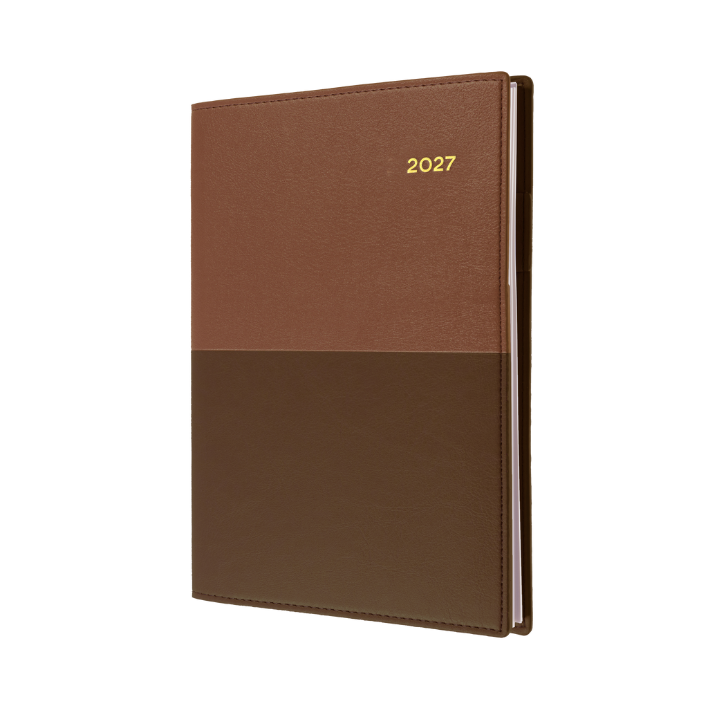 Collins Vanessa Diary 2027 A4 Week to View Tan