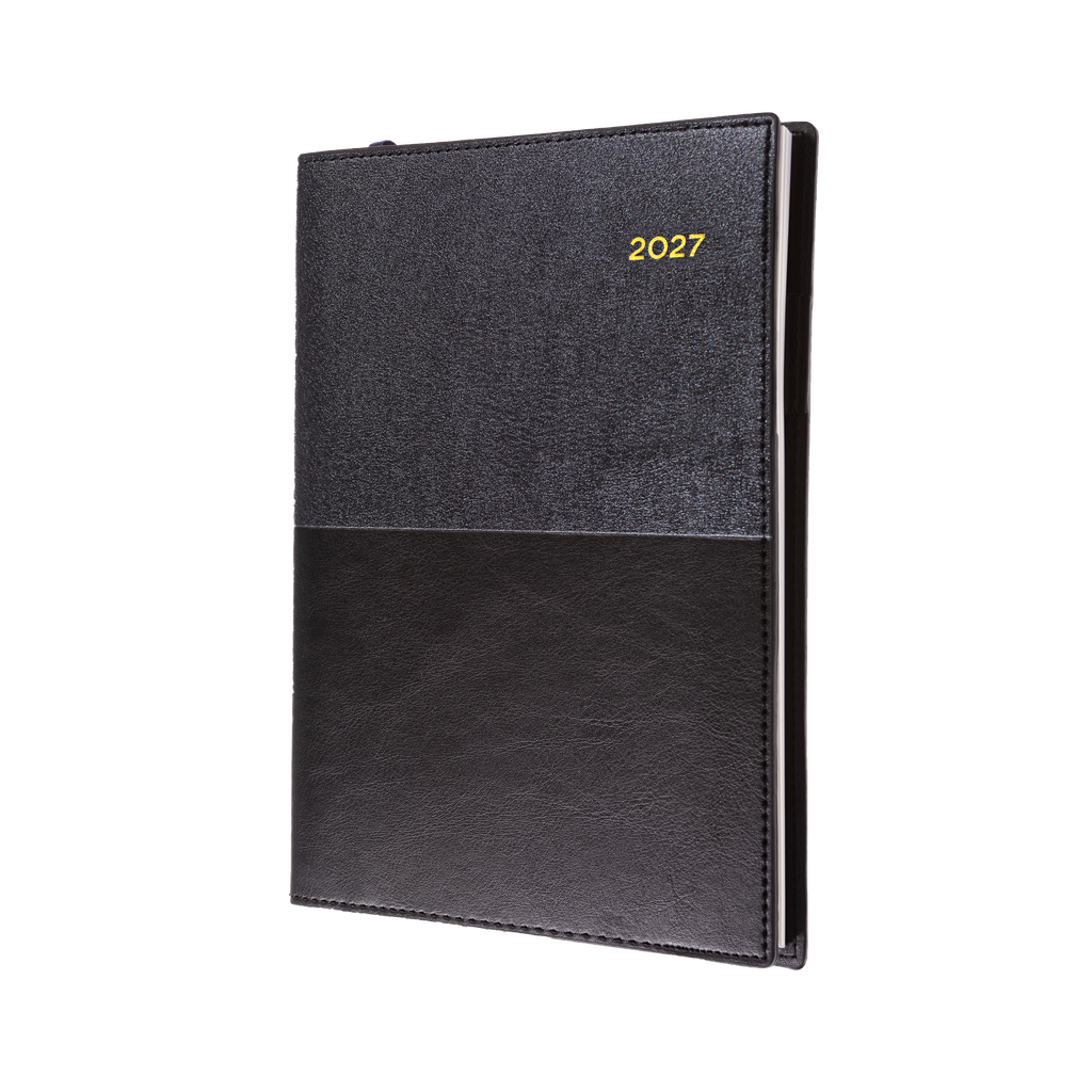 Collins Vanessa Diary 2027 A5 2 Days to Page Black