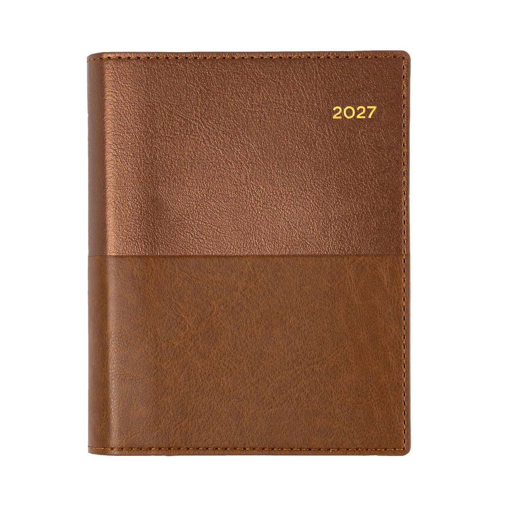 Collins Vanessa Diary 2027 A6 Week to View Tan