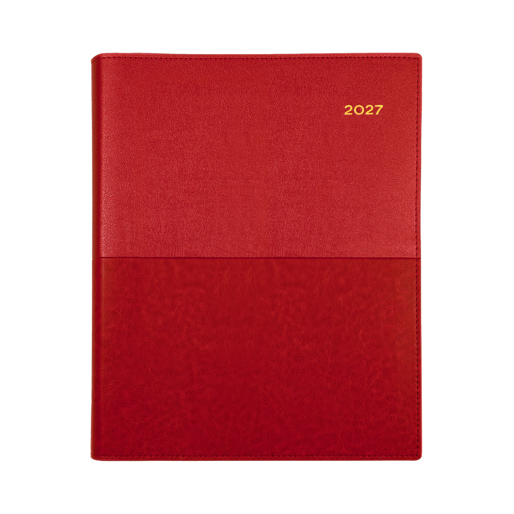 Collins Vanessa Diary 2027 Quarto Week to View (Vertical) Red