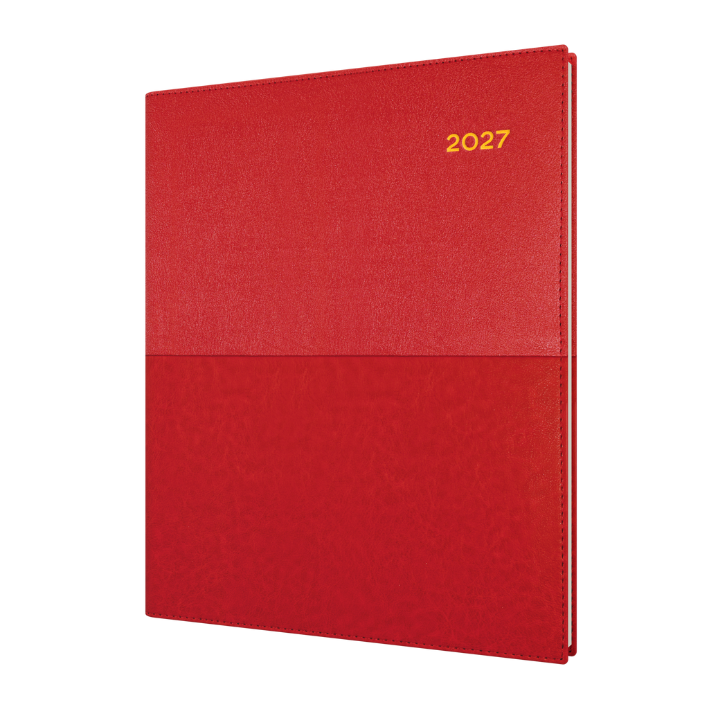 Collins Vanessa Diary 2027 Quarto Week to View (Vertical) Red