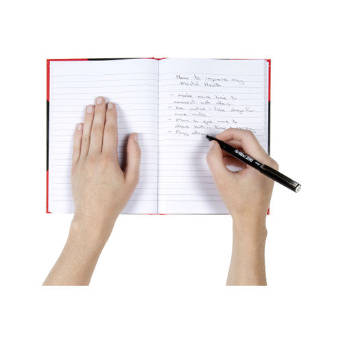 Red and Black Notebook Gloss Cover A5 100 Leaf Each