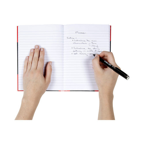 Cumberland Red and Black Notebook Gloss Cover A5 200 Leaf