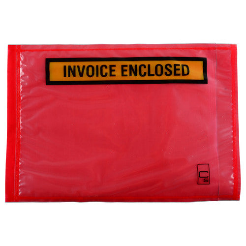 Cumberland Packaging Envelope Invoice Enclosed Red Backing 165 x 115mm Box of 1000