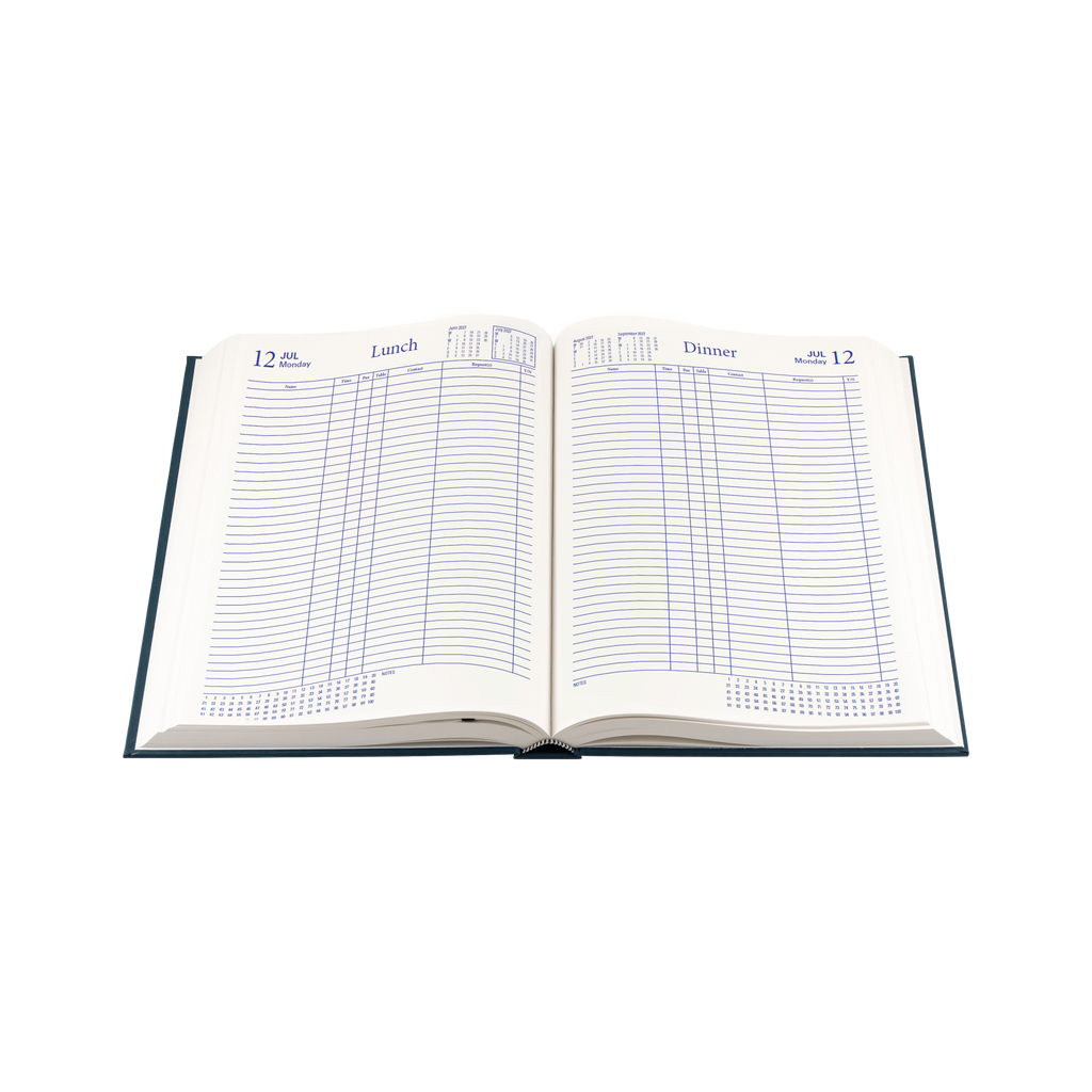 Debden Table Booking 2027 A4 2 Pages to a Day Blue