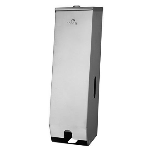 Dolphy Stainless Steel Double Toilet Roll Dispenser Silver
