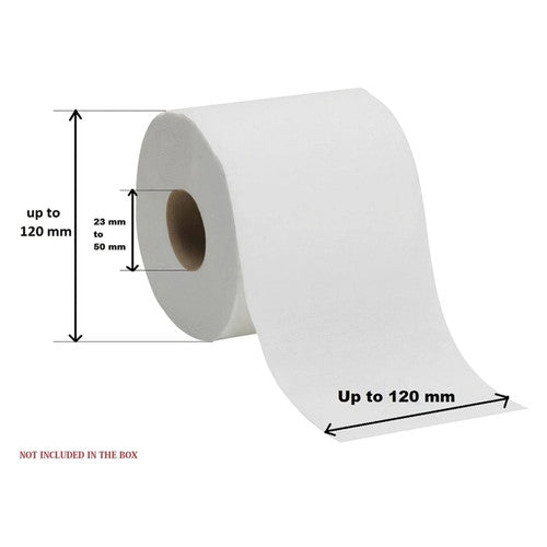Dolphy Stainless Steel Toilet Roll Holder with Shelf Silver