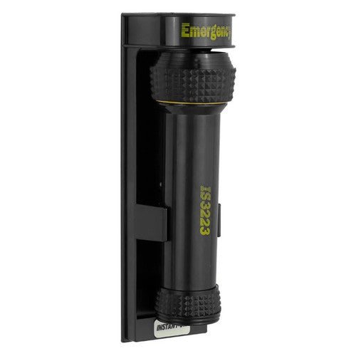Dolphy Wall Mounted Hotel Emergency Torch Black (2xD Batteries)