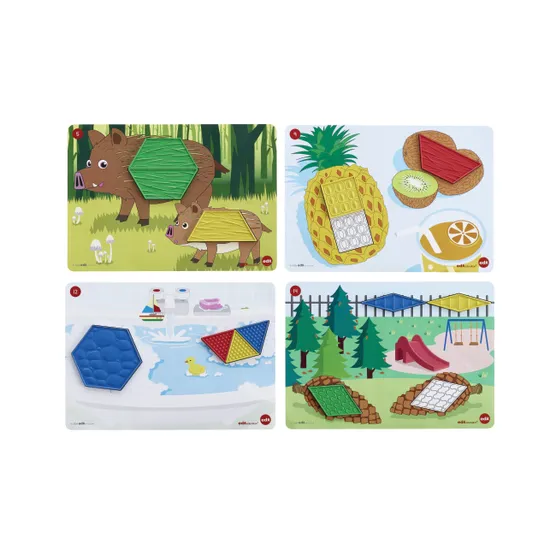 Sensory Pattern Blocks Set of 40 with Activity Cards