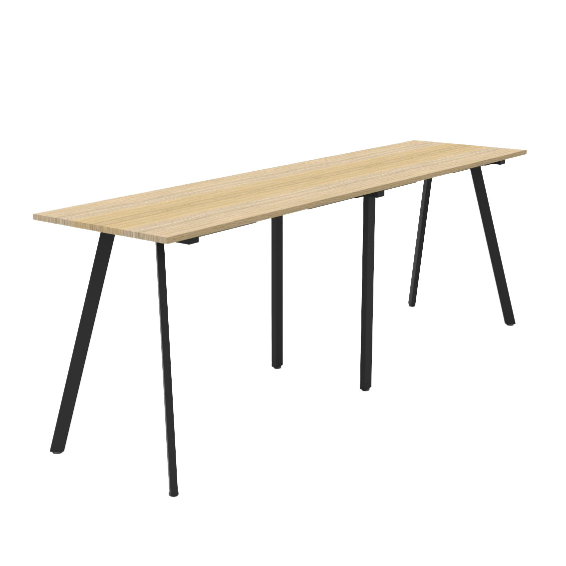 Rapidline Eternity High Bar Table 1500 x 750 x 1050mm Natural Oak / Black Satin