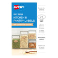 Avery Kraft Brown with Black Border Oval Removable Multi-Use Labels 24 Pack 57.1 x 28.6mm