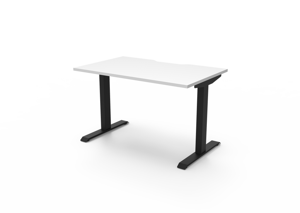 Rapidline Boost Static Single Sided Workstation 1200 x 750mm Natural White / Black Satin