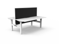 Rapidline Boost Static Back to Back Workstation 1500 x 750mm with Screen Natural White / White Satin