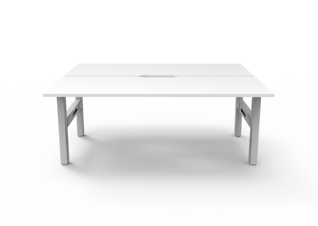 Rapidline Boost Static Back to Back Workstation 1500 x 750mm Natural White / White Satin