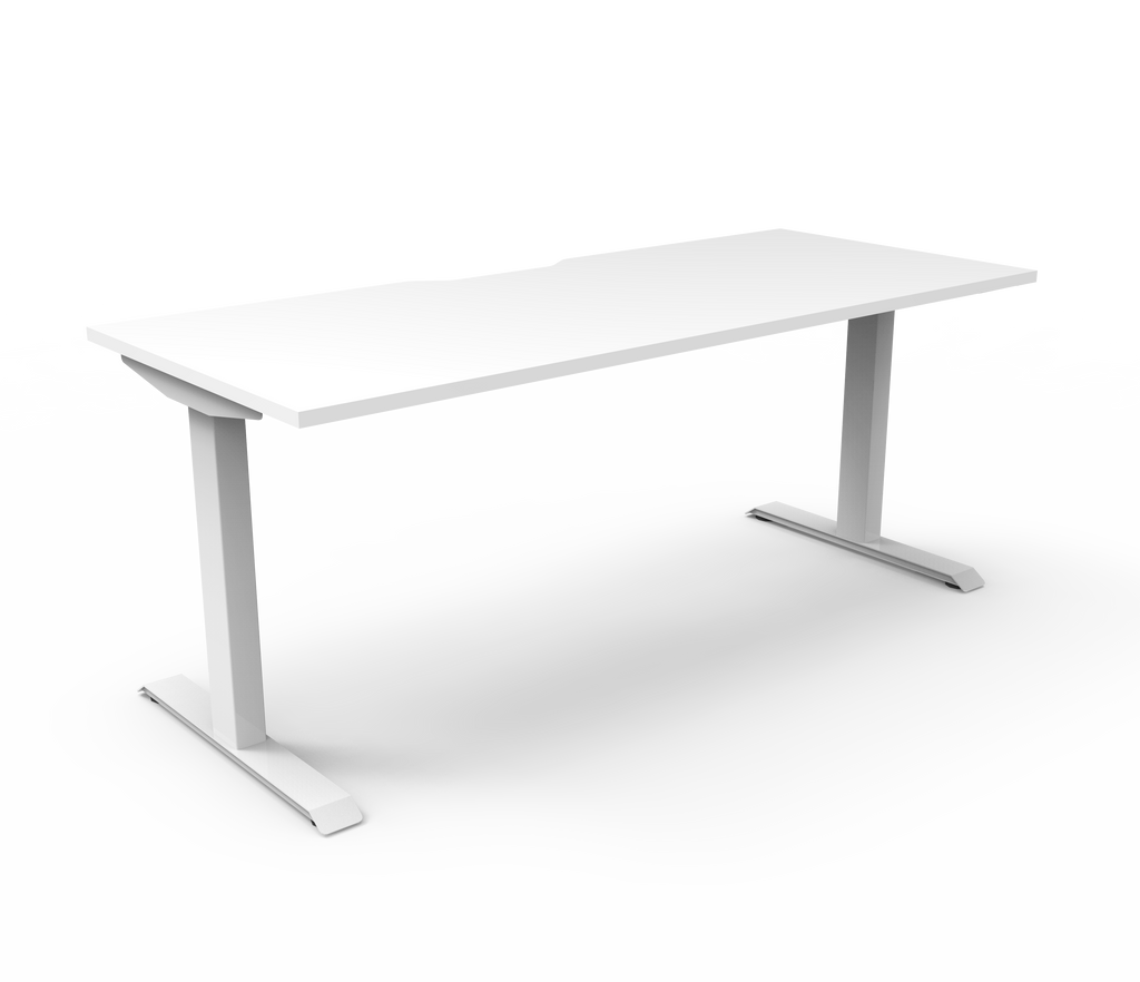 Rapidline Boost Static Single Sided Workstation 1500 x 750mm Natural White / White Satin