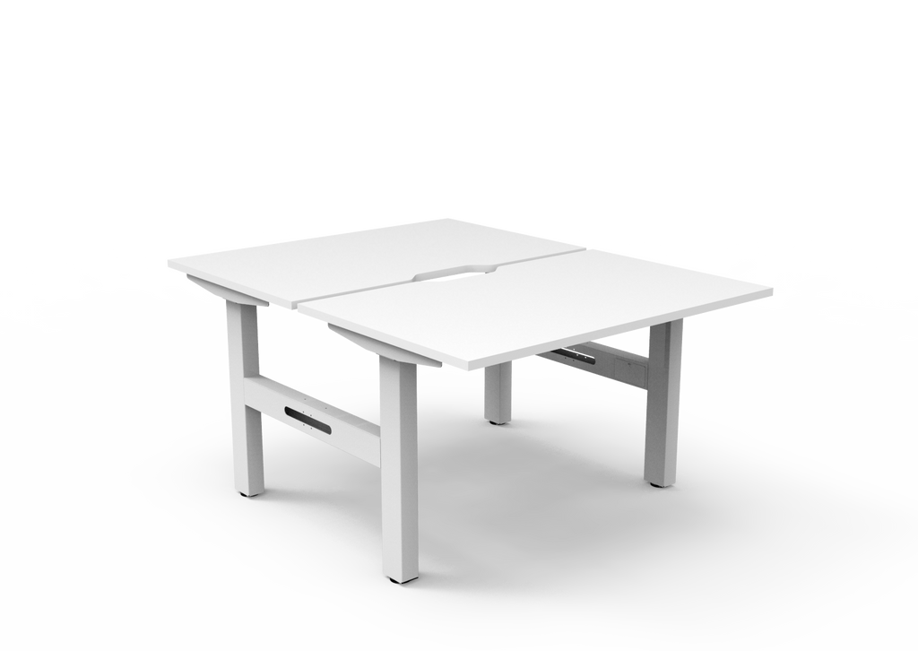Rapidline Boost Static Back to Back Workstation 1200 x 750mm Natural White / White Satin