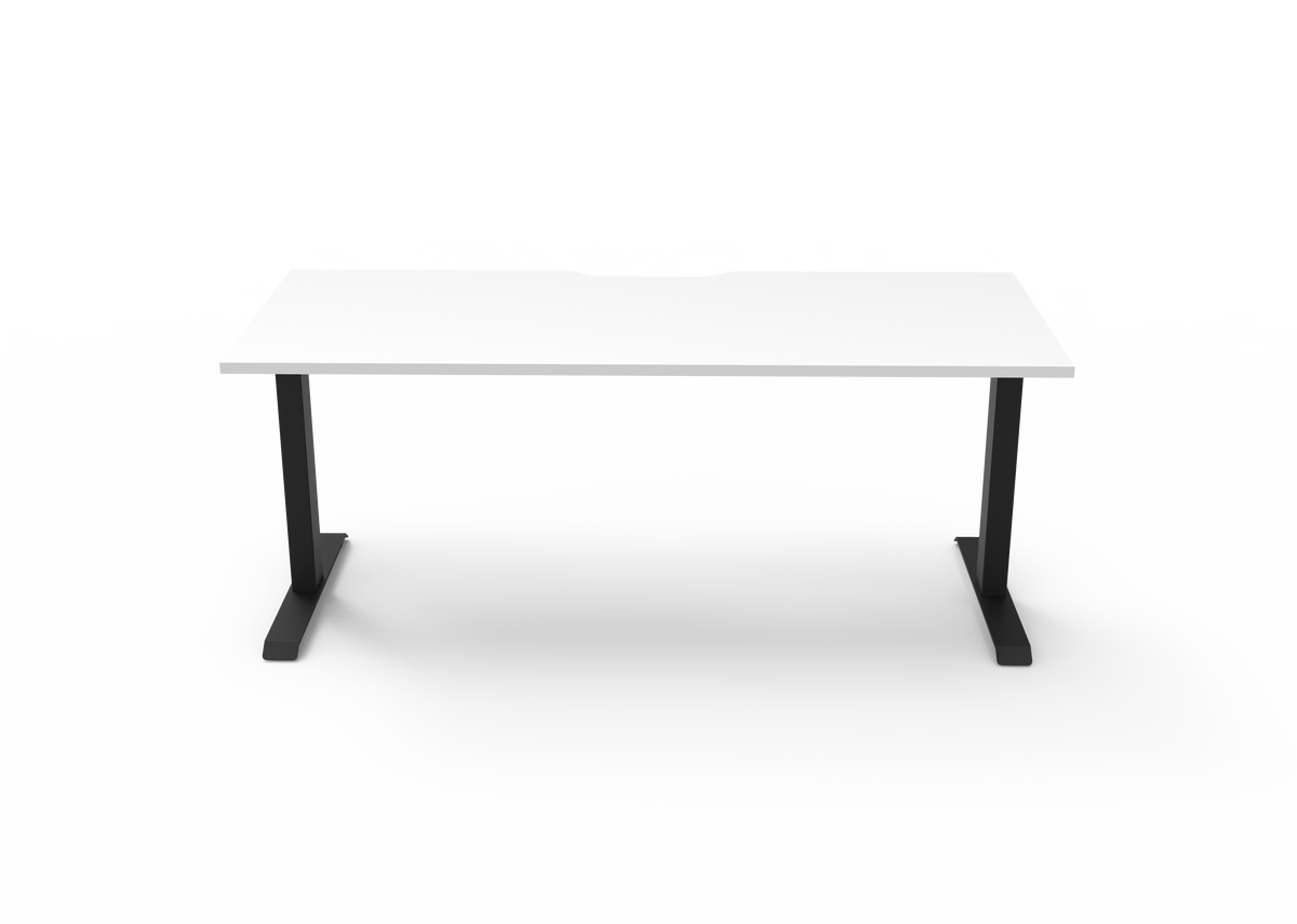 Rapidline Boost Static Single Sided Workstation 1800 x 750mm Natural White / Black Satin