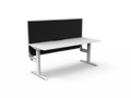 Rapidline Boost Static Single Sided Workstation 1500 x 750mm with Screen Natural White / White Satin