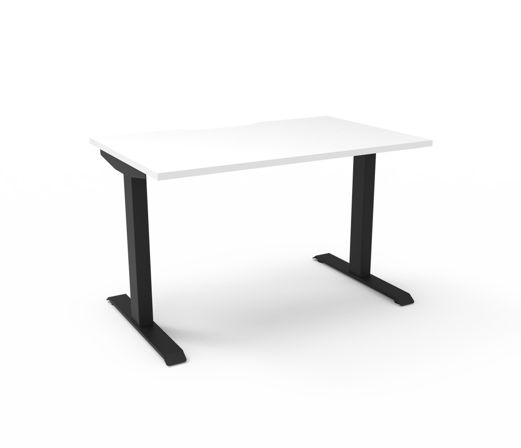 Rapidline Boost Static Single Sided Workstation 1200 x 750mm Natural White / Black Satin