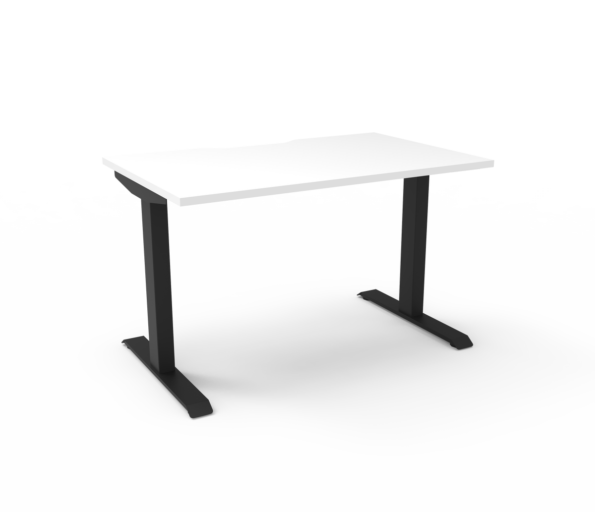 Rapidline Boost Static Single Sided Workstation 1200 x 750mm Natural White / Black Satin
