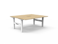 Rapidline Boost Static Back to Back Workstation 1800 x 750mm Natural Oak / White Satin