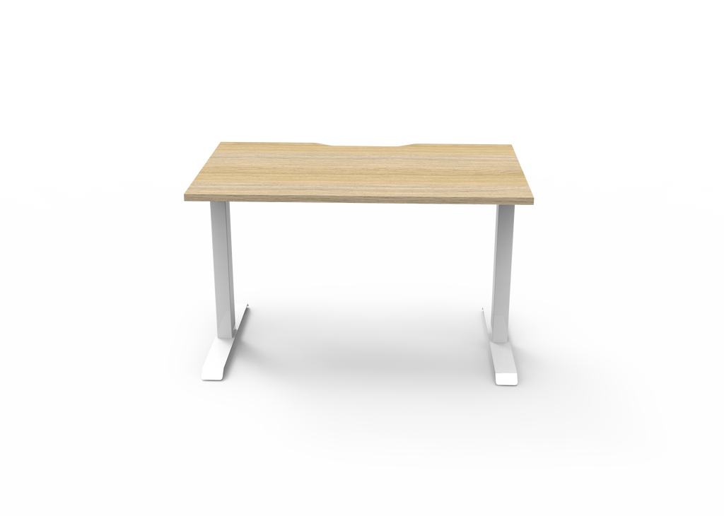 Rapidline Boost Static Single Sided Workstation 1200 x 750mm Natural Oak / White Satin