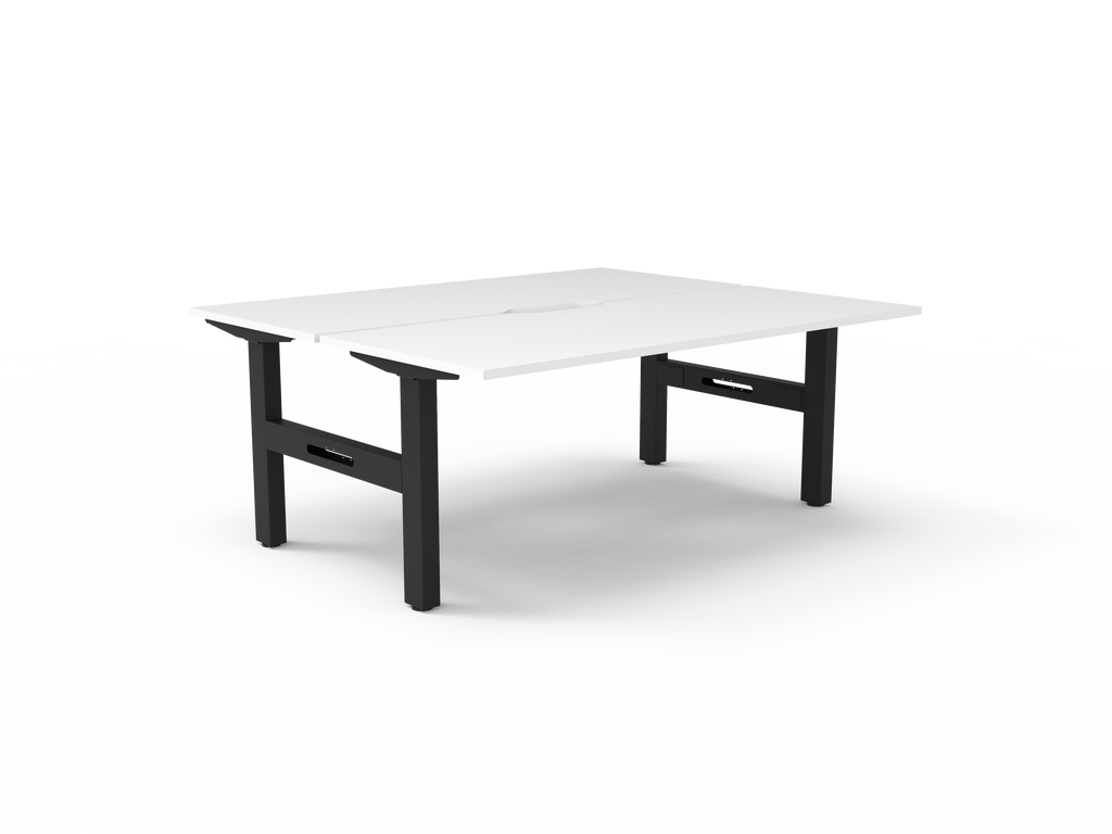 Rapidline Boost Static Back to Back Workstation 1500 x 750mm Natural White / Black Satin