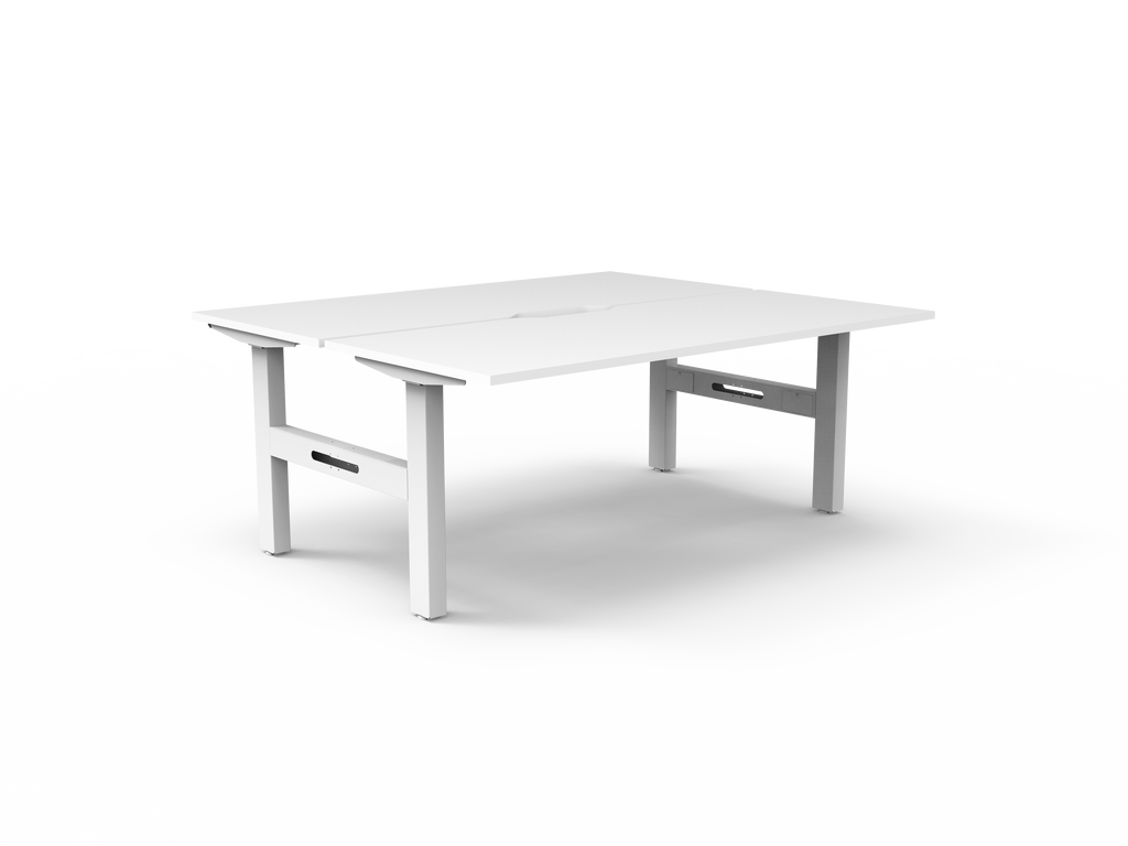 Rapidline Boost Static Back to Back Workstation 1500 x 750mm Natural White / White Satin