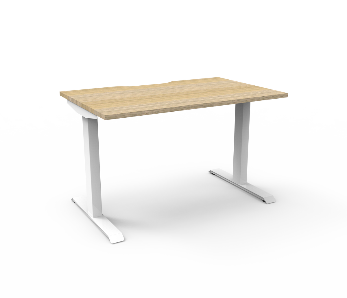 Rapidline Boost Static Single Sided Workstation 1200 x 750mm Natural Oak / White Satin