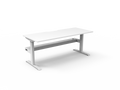 Rapidline Boost Static Single Sided Workstation 1800 x 750mm with Cable Tray Natural White / White Satin