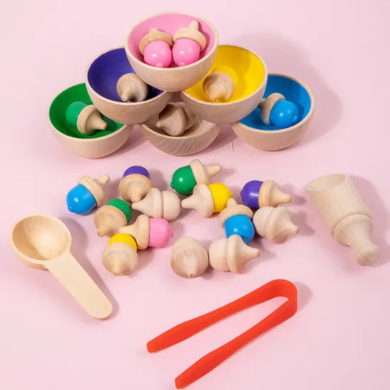Wooden Colour Sorting Set 29 Pieces