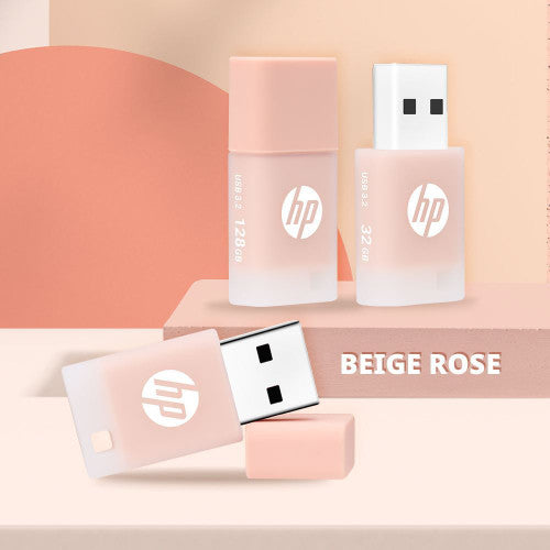 HP X768 USB 3.2 Flash Drive Beige Rose 128GB