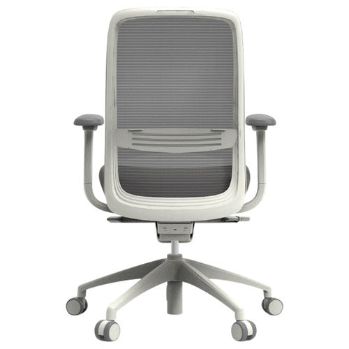 Konfurb Luna Chair Mesh Back with Arms White