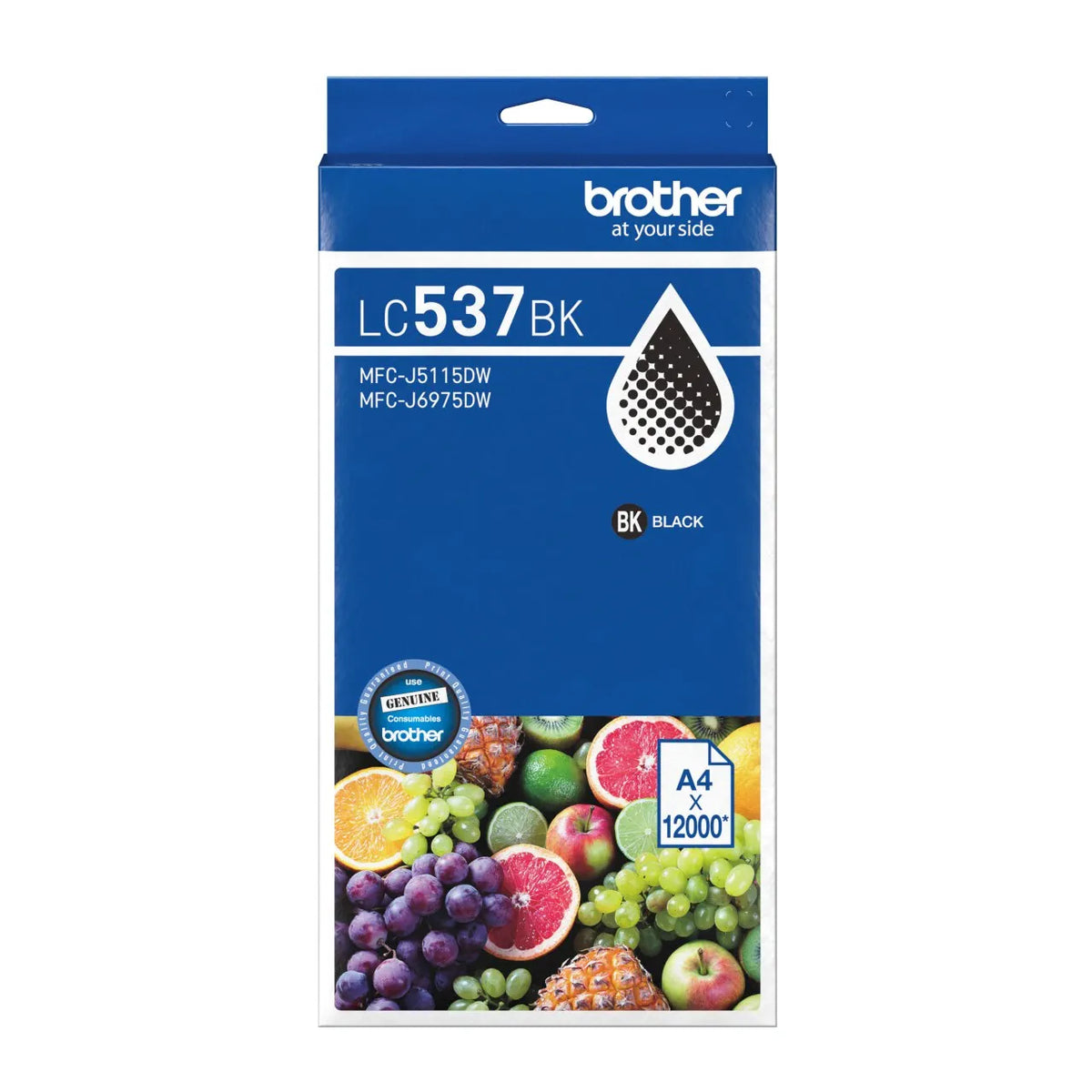 Brother LC537BK Ultra High Yield Ink Cartridge 12000 Pages Black