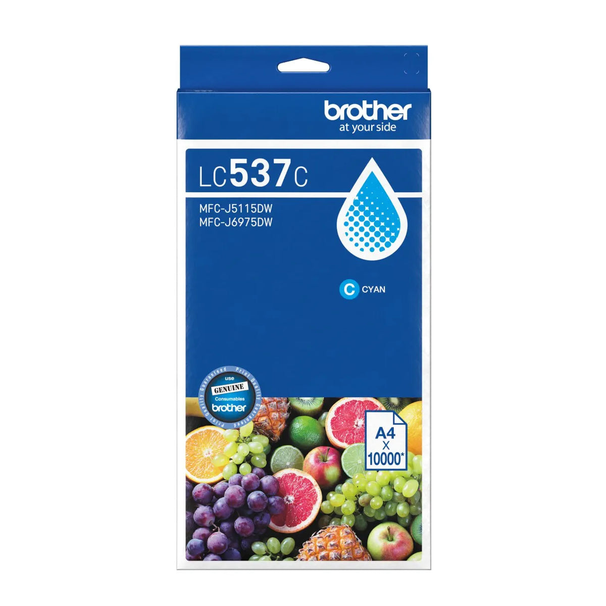 Brother LC537C Ultra High Yield Ink Cartridge 10000 Pages Cyan
