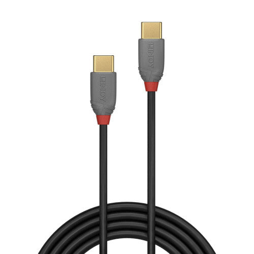 Lindy 2m USB 2.0 Type C to C Cable Anthra Line