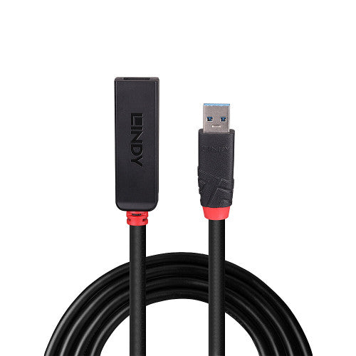 Lindy 8m USB 3.0 Active Extension Slim Black