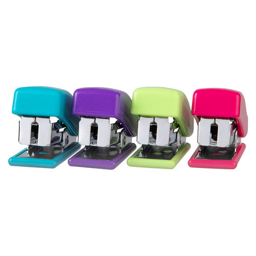 Marbig Mini Half Strip Stapler Summer Colours Assorted with 1000 Staples