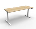 Rapidline Boost Plus Single Sided Workstation 1800 x 750mm Natural Oak / White Satin